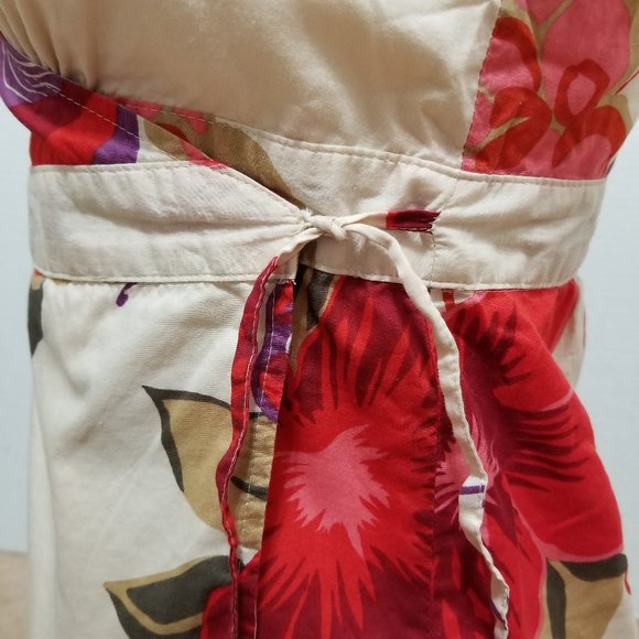 GAP top Small floral pattern wrap front tie side surplice v-neck Y2K VINTAGE - Picture 9 of 13